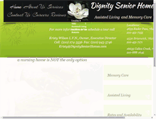 Tablet Screenshot of dignityseniorhomes.com